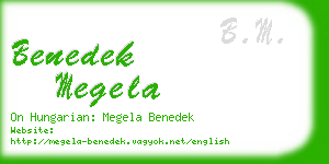 benedek megela business card